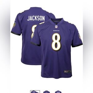 Youth Baltimore Ravens Lamar Jackson Nike Purple Alternate Game Jersey